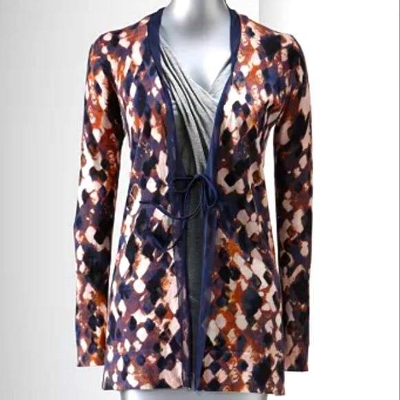 Simply Vera Vera Wang Sweaters - Simply Vera Vera Wang Chiffon-Trim Cardigan Women's size Medium
